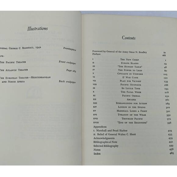 George C. Marshall Ordeal And Hope 1939-1942 WW2 Military Vintage Hardcover 1966 - Picture 12 of 16